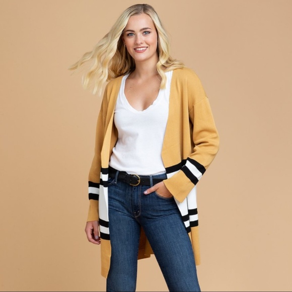 Goodnight Macaroon Sweaters - Goodnight Macaroon || Color Block Open Cardigan